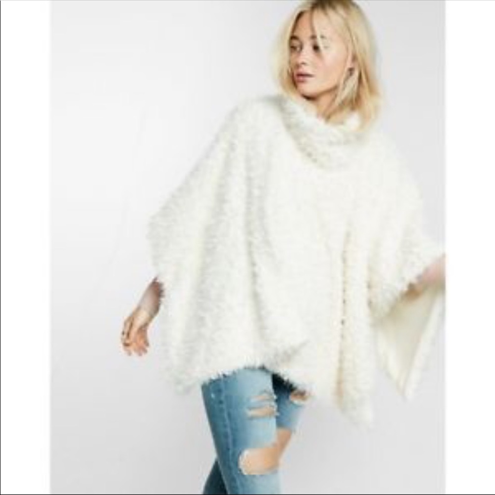 Express cowl neck poncho